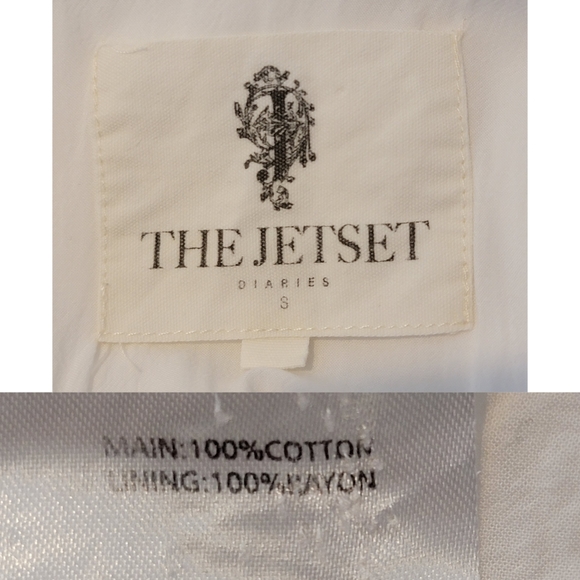 The Jetset Diaries Bell Sleeve Lace Hem Keyhole Back Top White Revolve Small - Picture 10 of 12